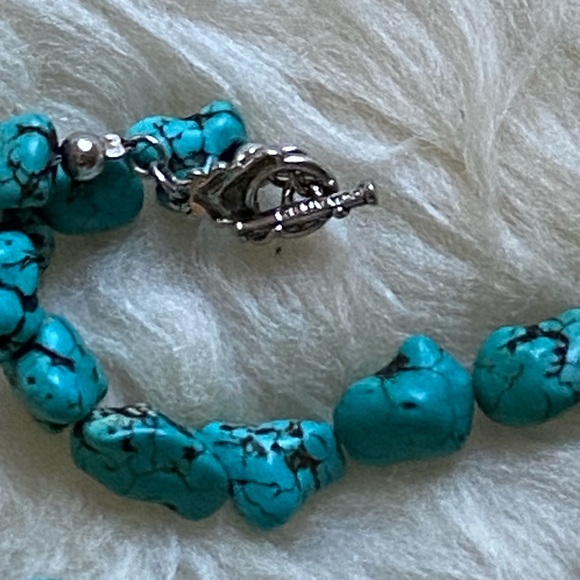 ATI 925 STERLING SILVER TURQUOISE NECKLACE - Picture 6 of 13